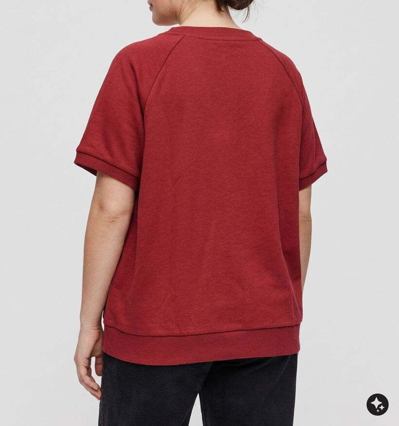 Vero Moda Curve Simone Sweatshirt en Rouge pour femmes (378137)