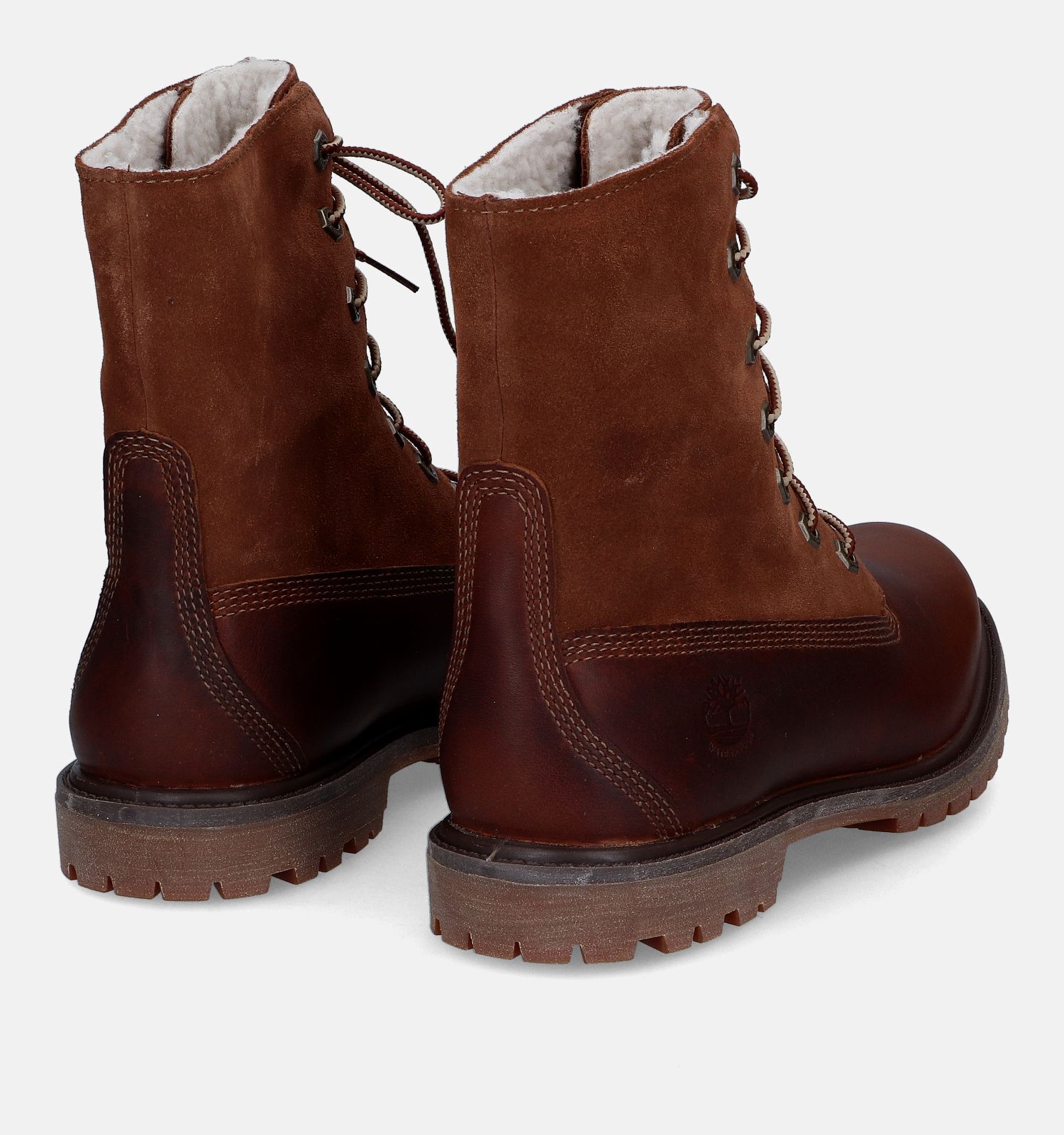 Boots lacets marron