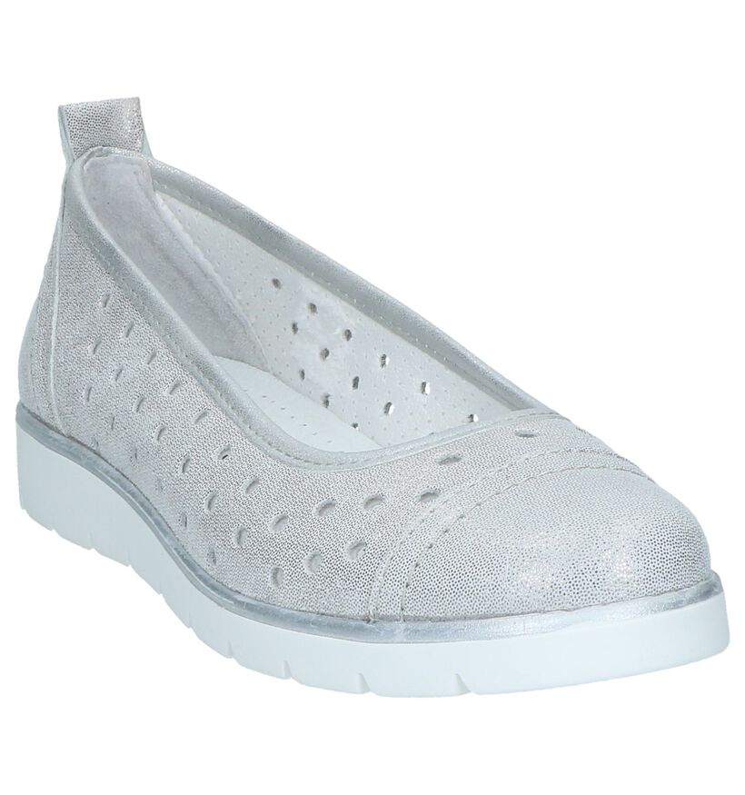 Mirel Ballerines en Argent en nubuck (246028)