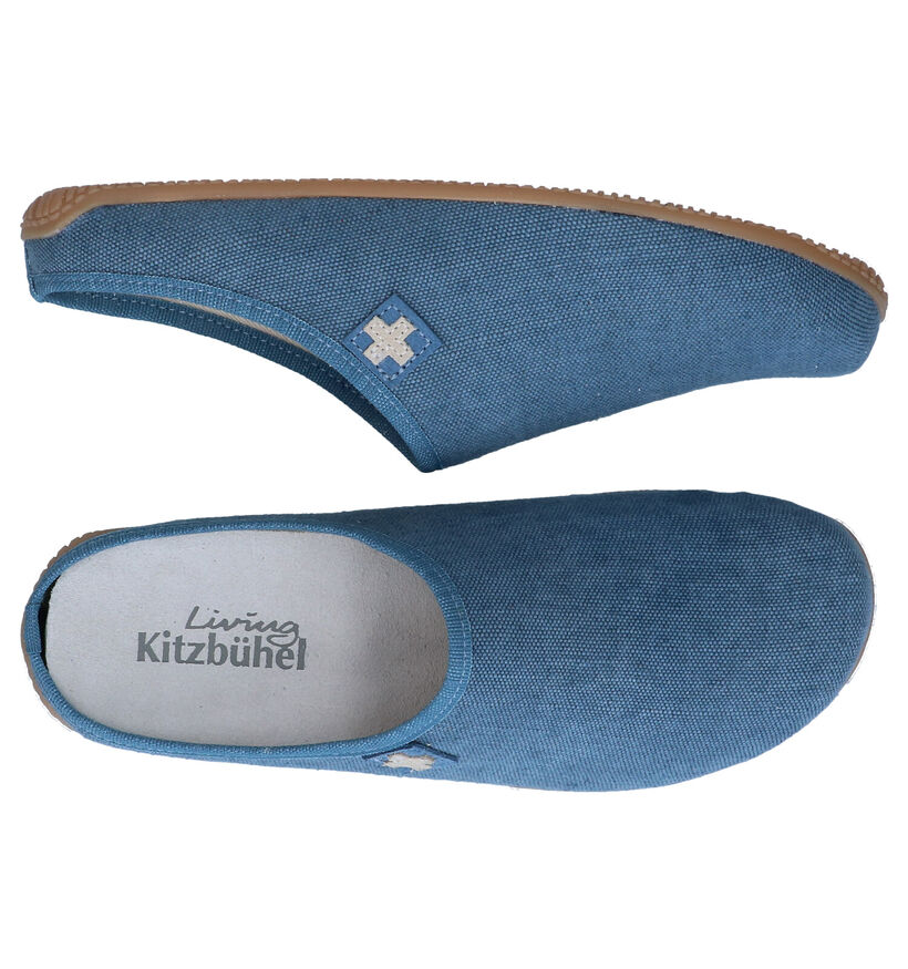 Living Kitzbühel Pantoufles ouvertes en Bleu pour femmes (325779) - pour semelles orthopédiques