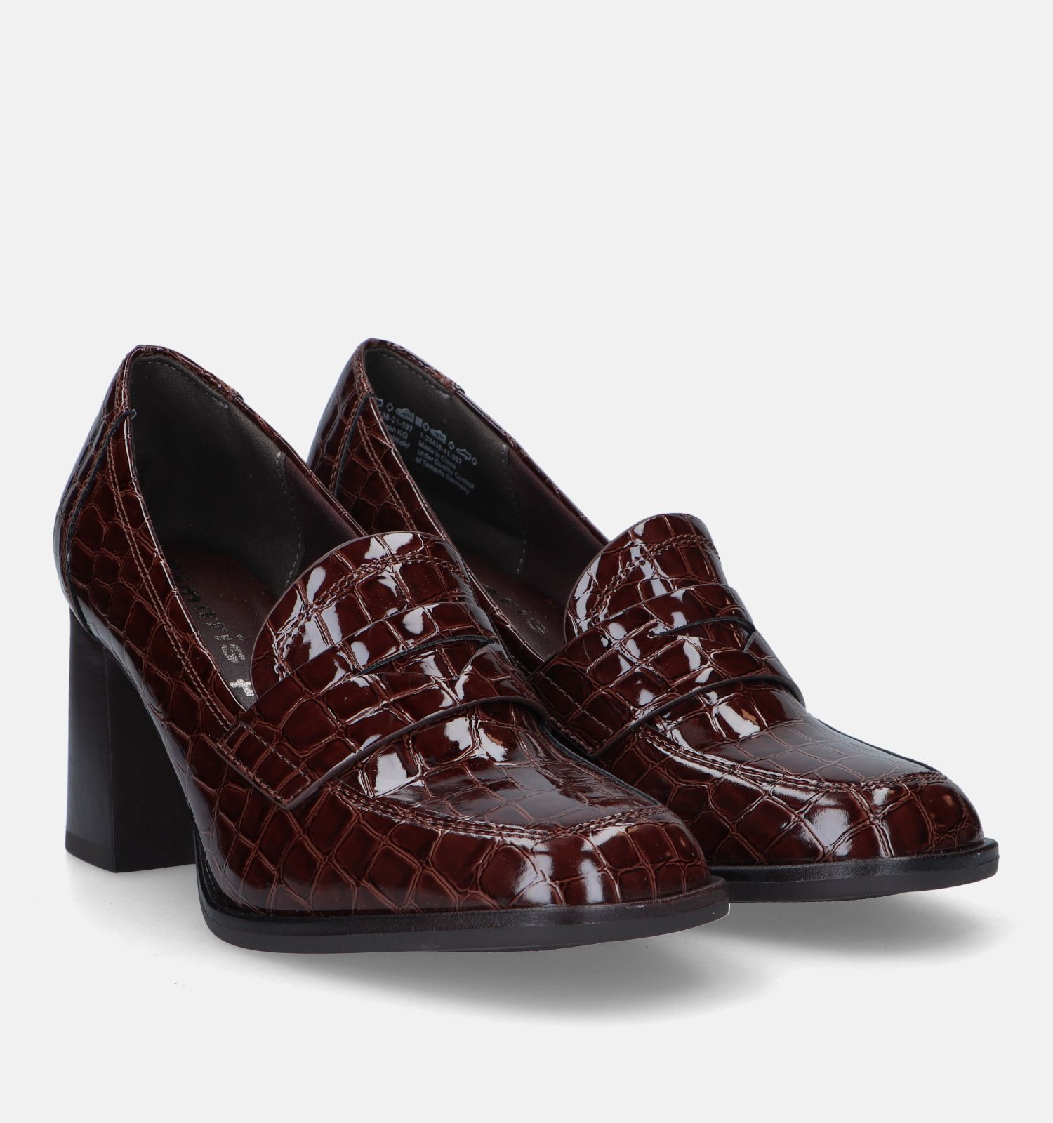 Tamaris Bruine Pumps met blokhak Dames Pumps Online op TORFS.BE