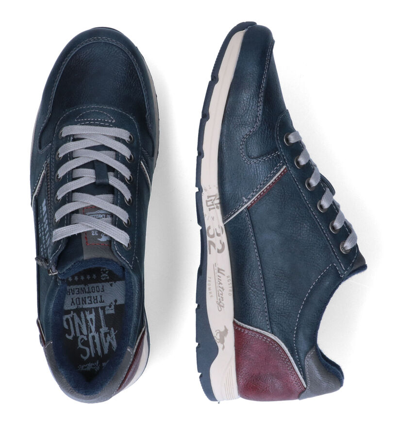 Mustang Chaussures à lacets en Bleu foncé pour hommes (329592) - pour semelles orthopédiques