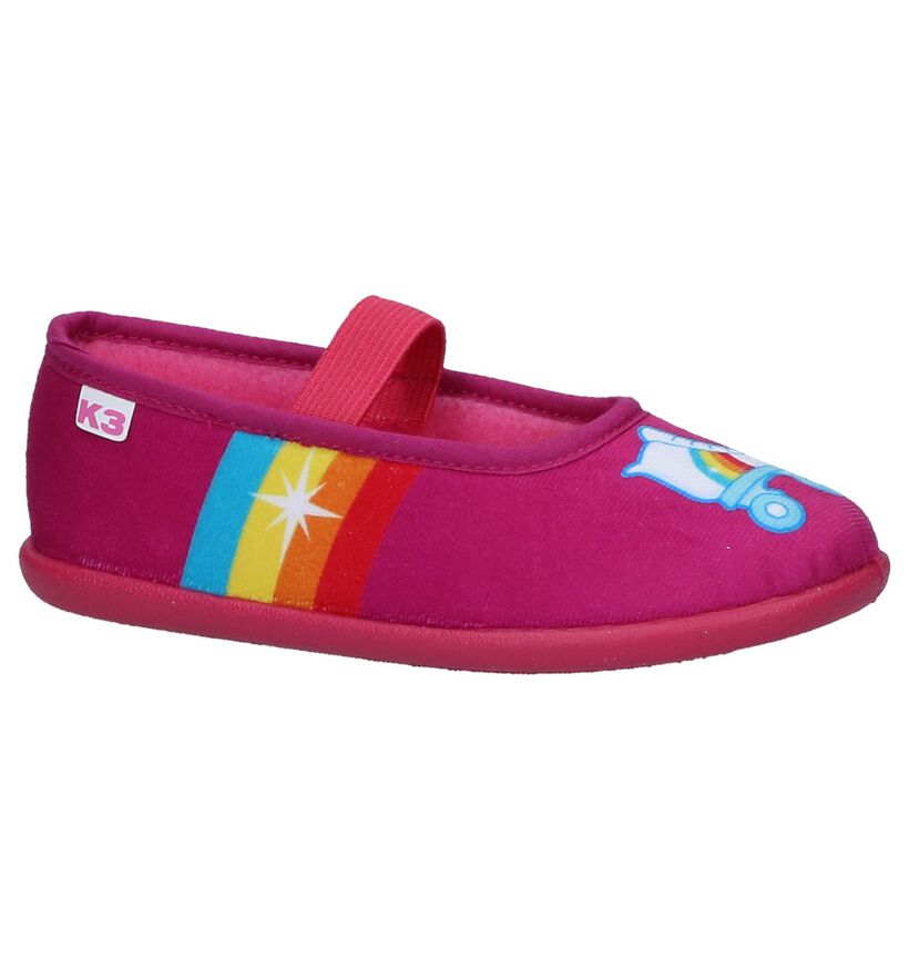 K3 Pantoffels Fuchsia in stof (235946)