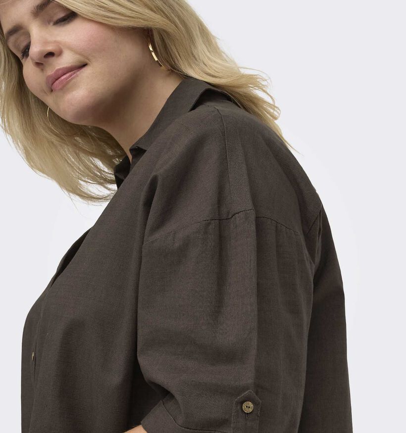 ONLY Carmakoma Coco Robe mi-longue en Marron pour femmes (374872)