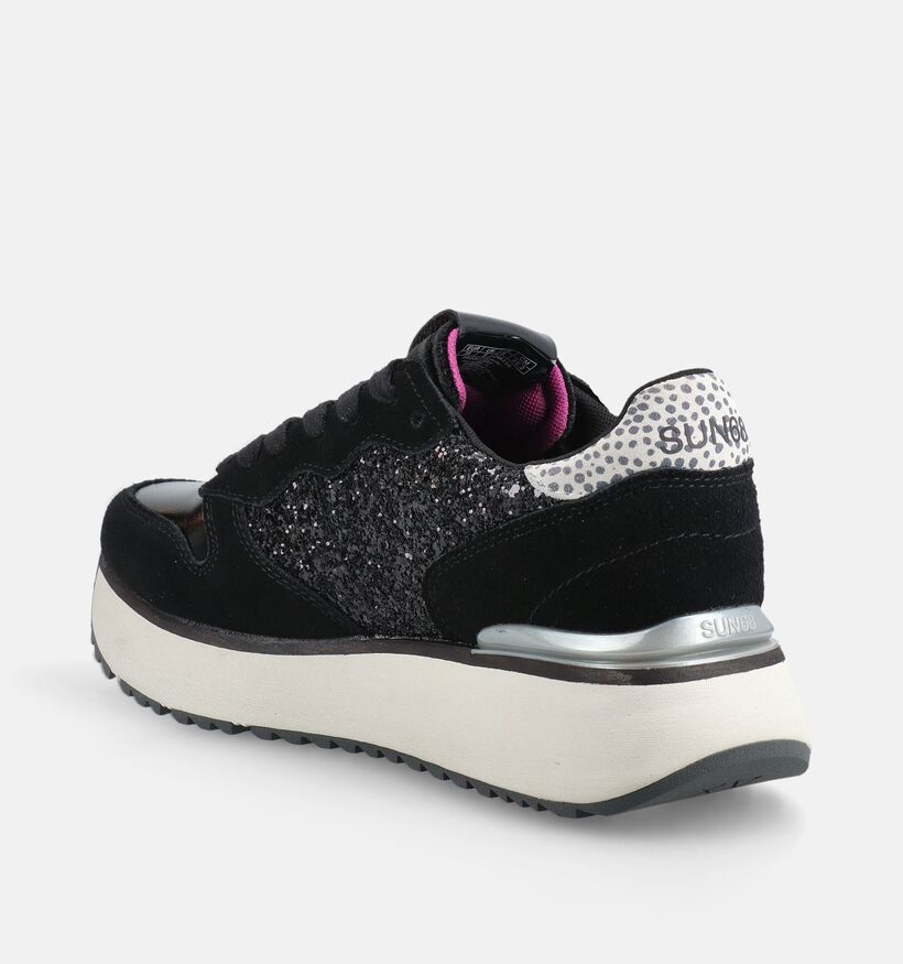 Sun68 Big Stargirl Glitter Zwarte Sneakers voor dames (379721) - geschikt voor steunzolen