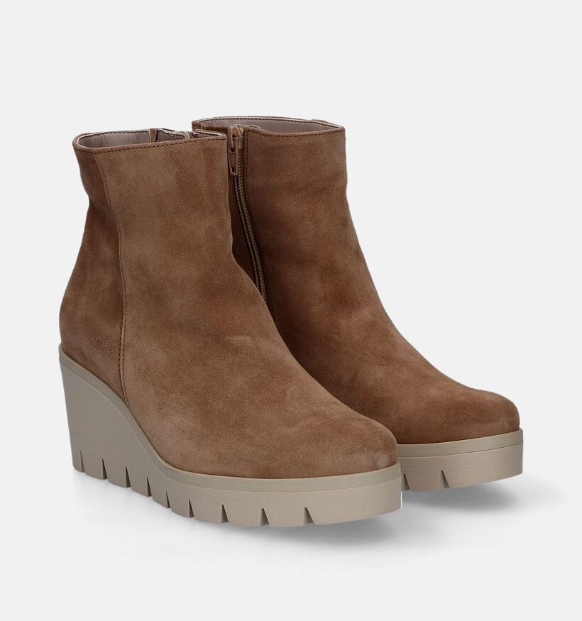 Gabor Best Fitting Bruine Enkellaarzen voor dames (315157) - geschikt voor steunzolen
