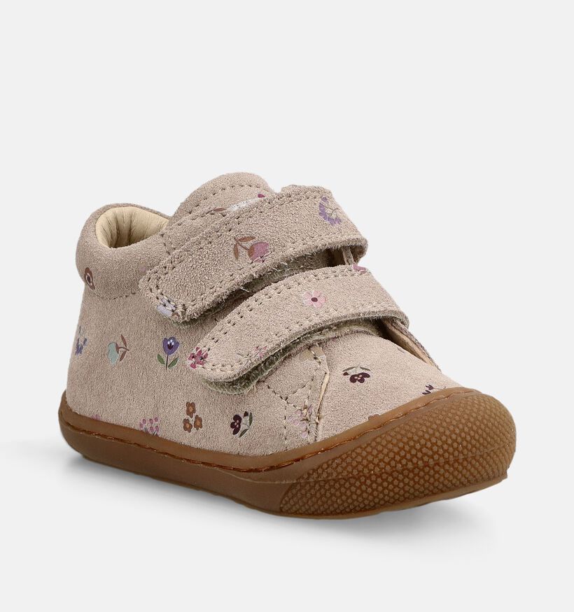 Naturino Cocoon Suede Donkerbeige Boots met Velcro voor meisjes (380140) - geschikt voor steunzolen