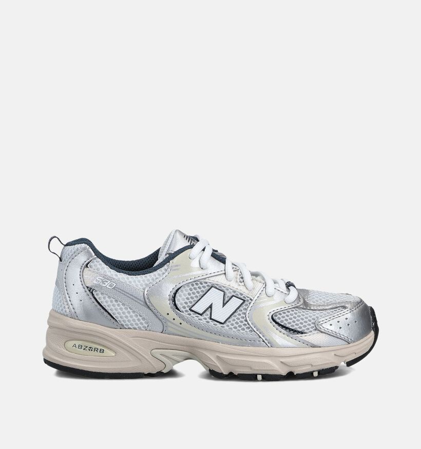New Balance 530 Baskets en Argent pour filles (366187) - pour semelles orthopédiques