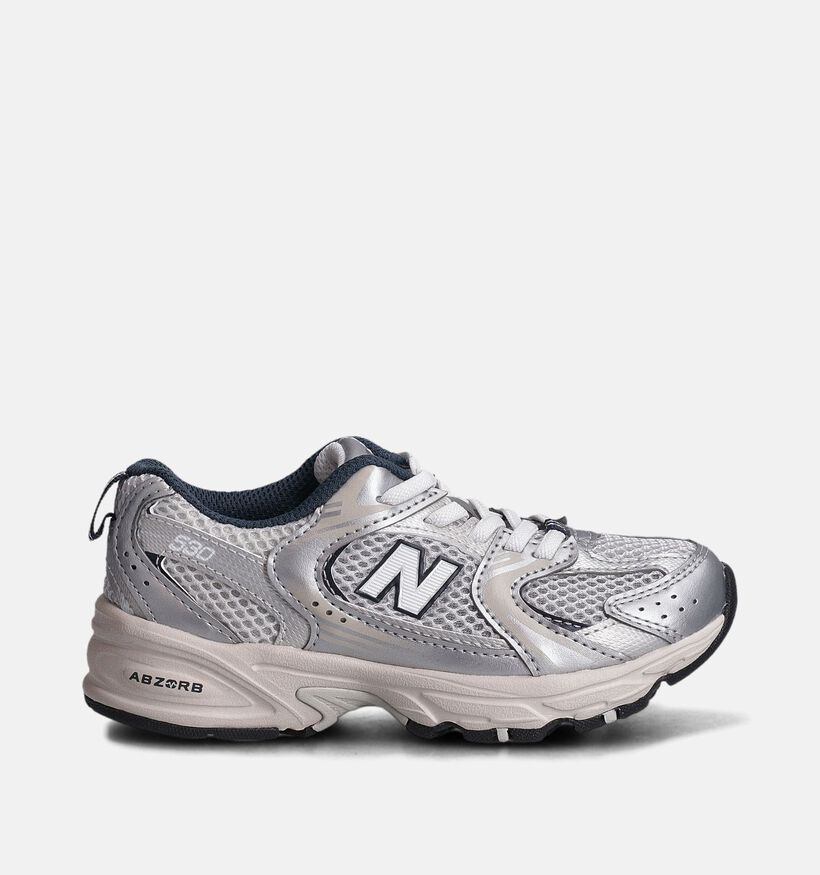 New Balance 530 Baskets en Argent pour filles, garçons (358717) - pour semelles orthopédiques