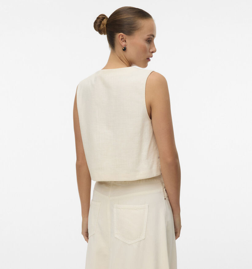 Vero Moda Jamila Beige Vest met Bloemenprint voor dames (369383)