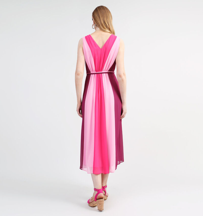 comma Roze Chiffon Lange Jurk voor dames (334429)