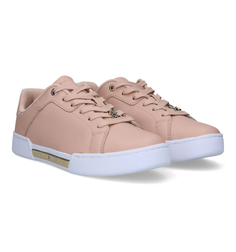 Tommy Hilfiger Court Baskets en Rose pour femmes (320996) - pour semelles orthopédiques