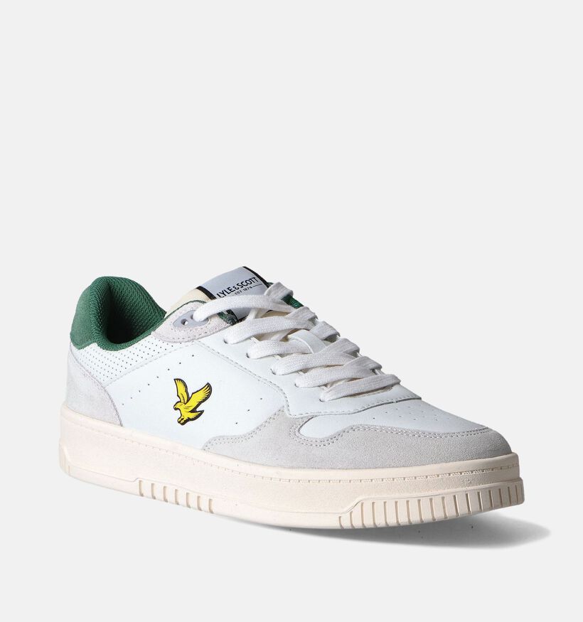 Lyle & Scott Culross Chaussures &agrave; lacets en Blanc pour hommes (354478) - pour semelles orthop&eacute;diques