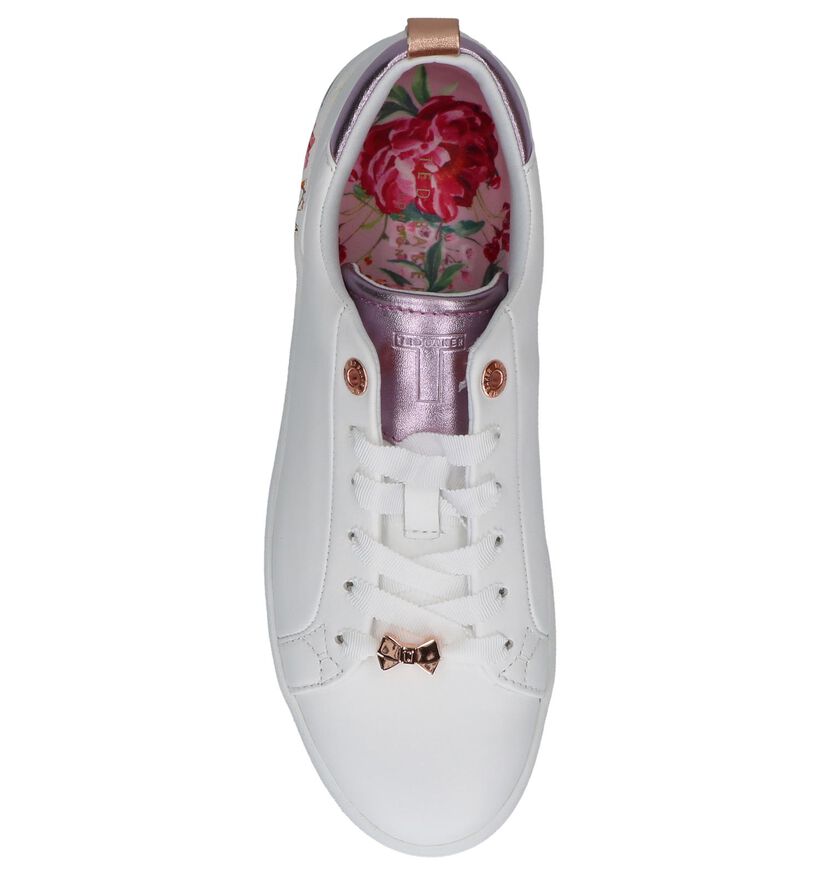 Ted Baker Giellip Witte Sneaker met Bloemenprint, Wit, pdp