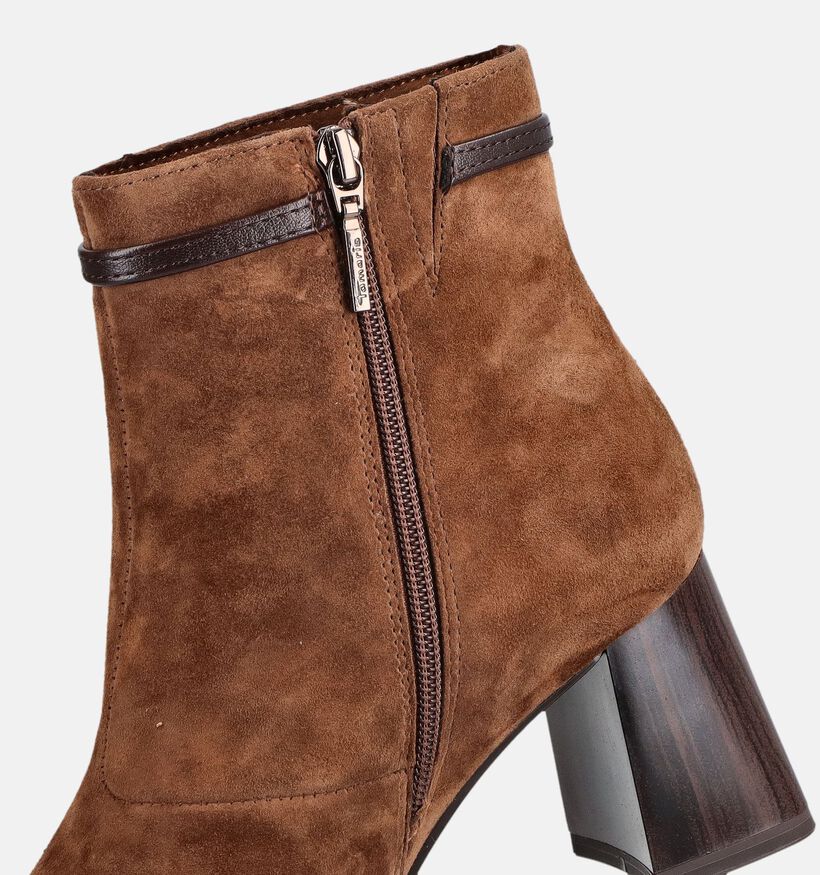 Tamaris ANTISlide Bottines &agrave; talons en Cognac pour femmes (378941)
