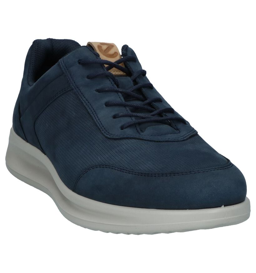 Blauwe Casual Veterschoenen ECCO Aquet in nubuck (246272)