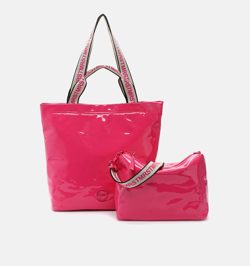 Tamaris Anica Fuchsia Shopper tas met rits voor dames (338657)