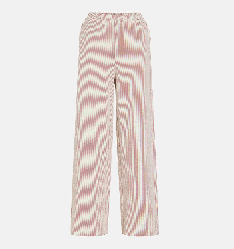 Vila Striplo Witte/Lichtrode Gestreepte Broek voor dames (375530)