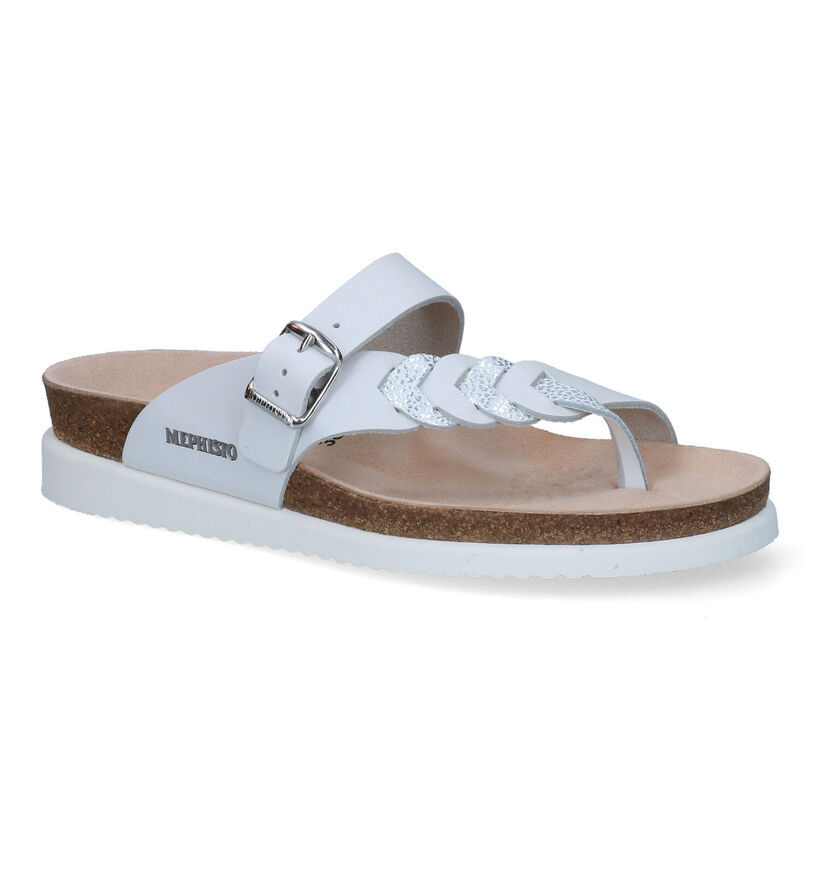 Mephisto Heleonore Nu-pieds en Blanc en cuir (306889)