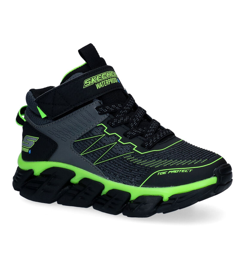 Skechers Tech-Grip-High-Surge Baskets Hautes en Noir en textile (295072)