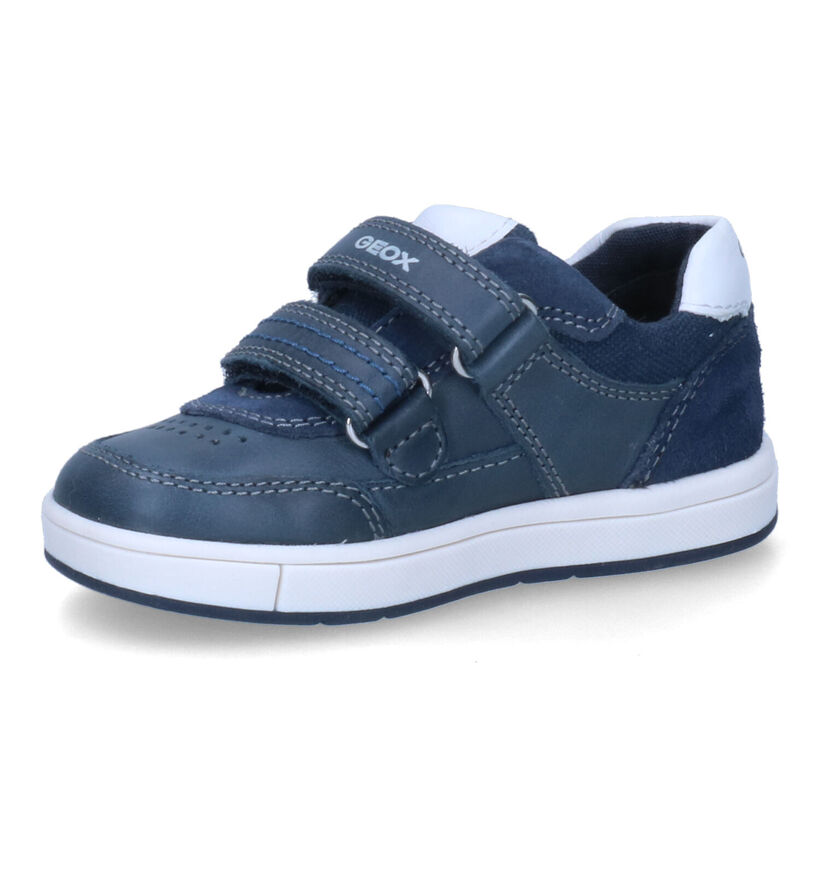 Geox Trottola Boy A Chaussures à velcro en Bleu pour garçons (302601) - pour semelles orthopédiques