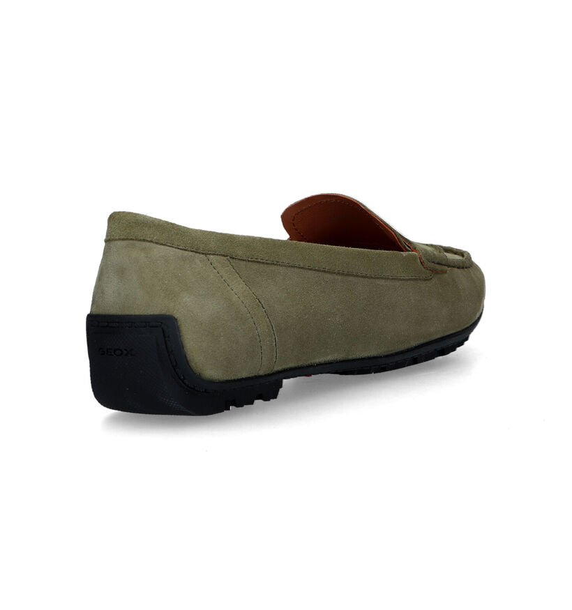 Geox Kosmopolis Grip Mocassins en Vert kaki pour femmes (326670) - pour semelles orthopédiques