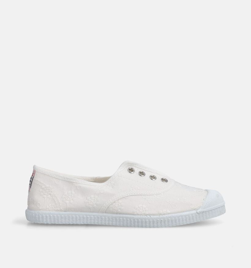 Cienta Baskets Slip-on en Blanc pour filles, gar&ccedil;ons (372151) - pour semelles orthop&eacute;diques
