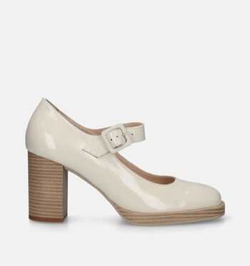 Pumps met bandje beige