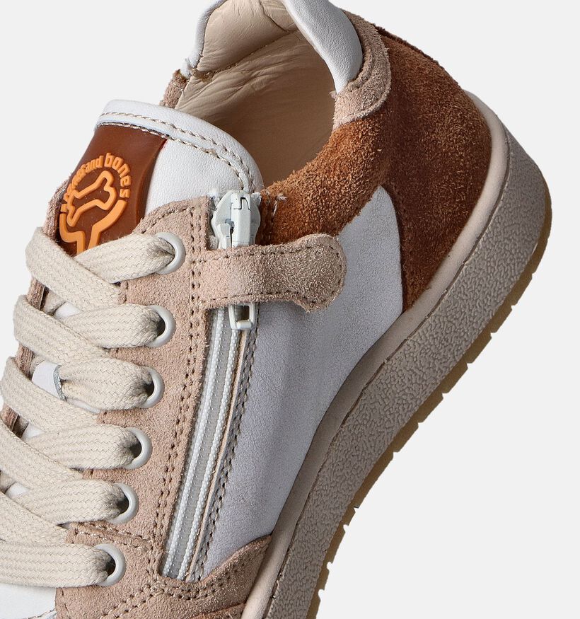 STONES and BONES Loran Witte Veterschoenen voor jongens (352690) - geschikt voor steunzolen