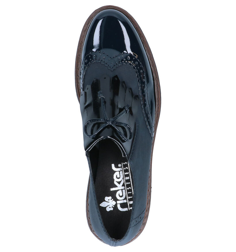 Rieker Chaussures slip-on en Bleu foncé en simili cuir (262102)