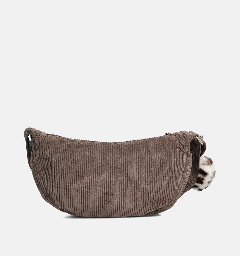 Refresh Taupe Crossbodytas Pompom voor dames (366014)
