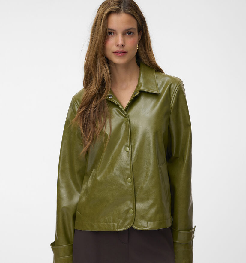 Vero Moda Dash Short Coated Manteau court en Vert pour femmes (379682)