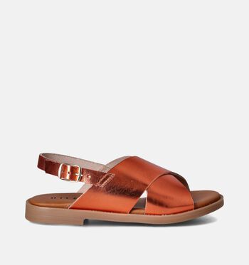 Milo & Mila Sandales Orange/Or/Cognac/Marron/Or rose