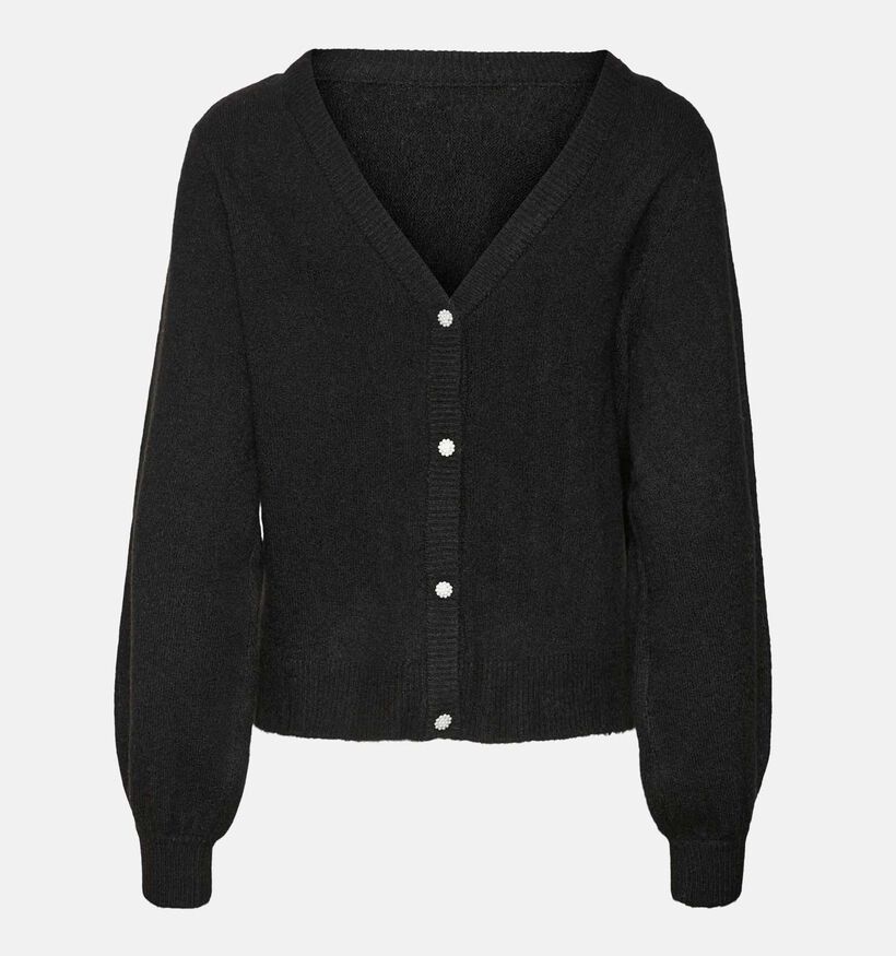 Vero Moda Ebru Pull avec des boutons en Noir pour femmes (332576)