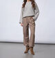 Sisters Point Viksa Pantalon classiques en Beige fonc&eacute; pour femmes (384434)