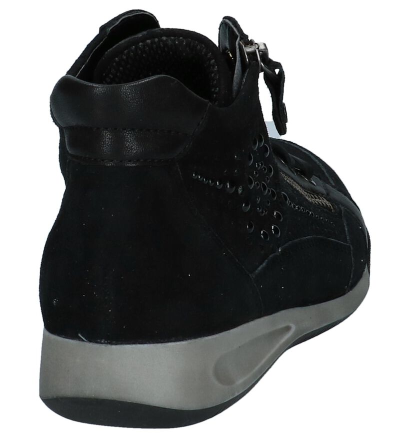 Ara Bottillons plates en Noir en daim (232418)
