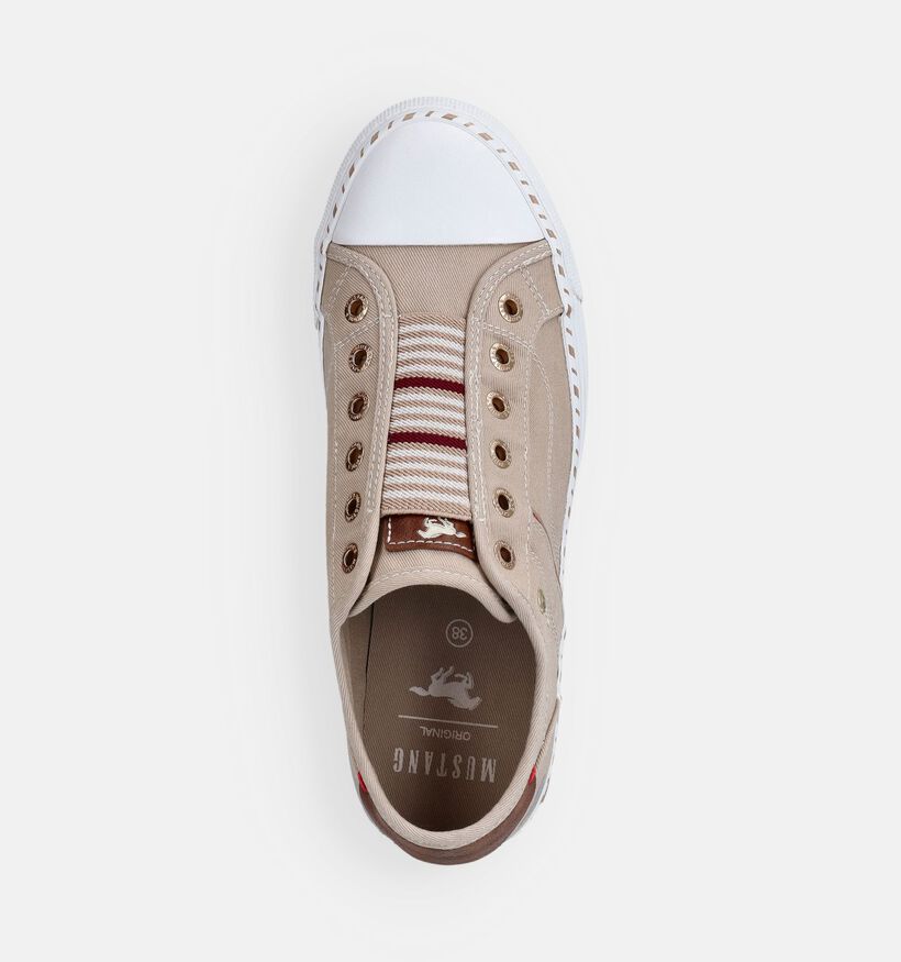 Mustang Baskets basses en Beige pour femmes (372110)