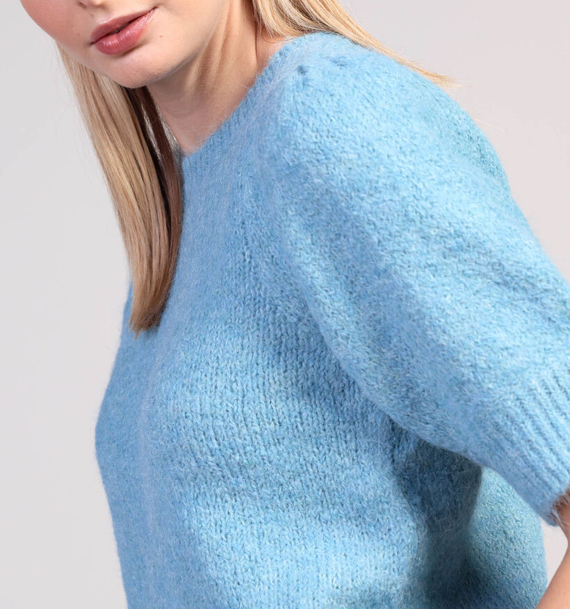 Vila Vibows Pulls en Bleu clair Vila Vibows Pulls en Bleu clair pour femmes (364093)