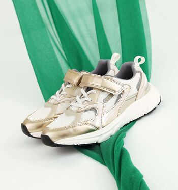 CEMI Baskets Blanc/Beige/Or/Violet/Rose/Argent