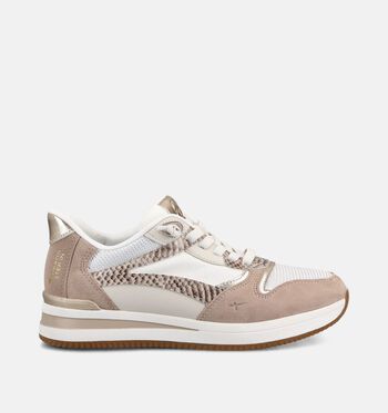 Tamaris Comfort Sneakers Wit/Beige