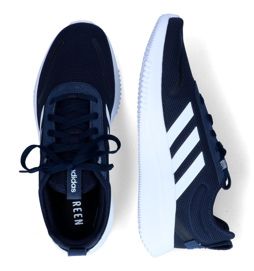 adidas Lite Racer Baskets en Bleu en textile (302034)