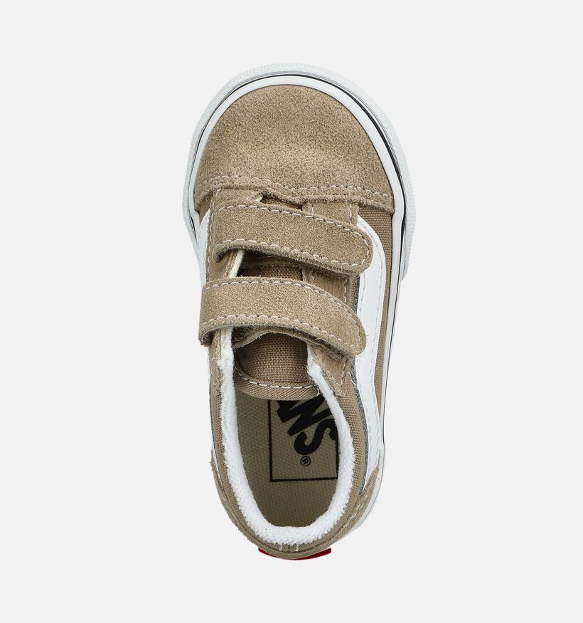 Vans Old Skool Baskets pour b&eacute;b&eacute; en Beige pour filles (376416)