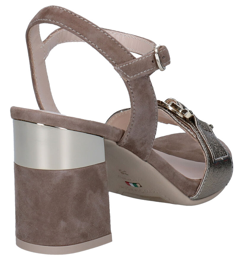 NeroGiardini Taupe Sandalen in daim (290229)