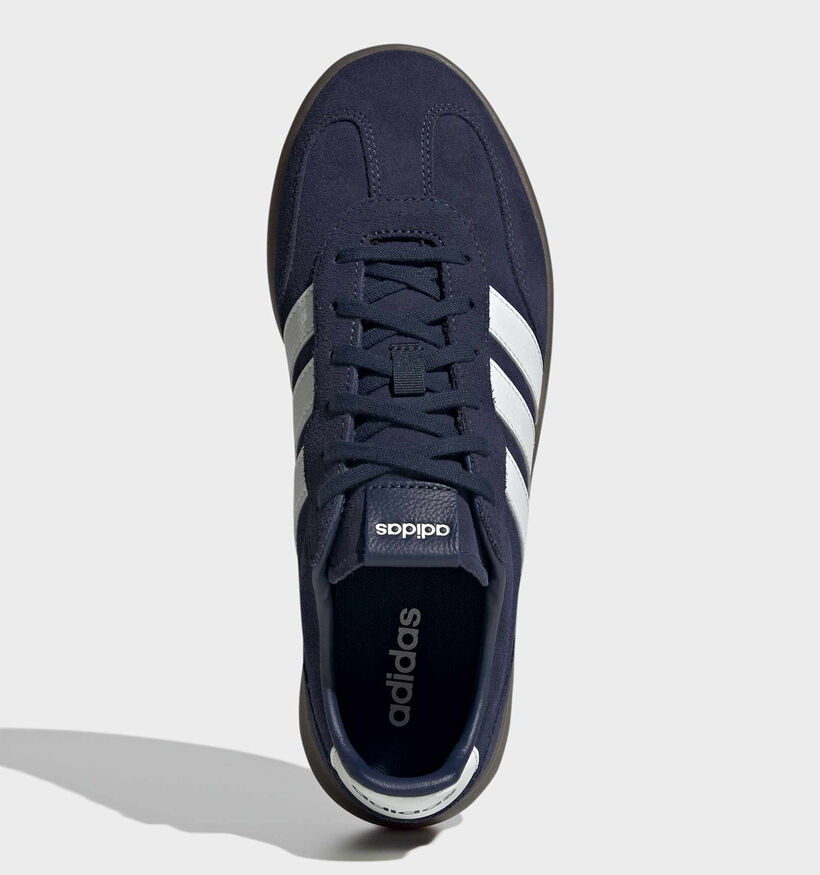 adidas Barreda Decode Lux Baskets basses en Bleu fonc&eacute; pour hommes (375323) - pour semelles orthop&eacute;diques