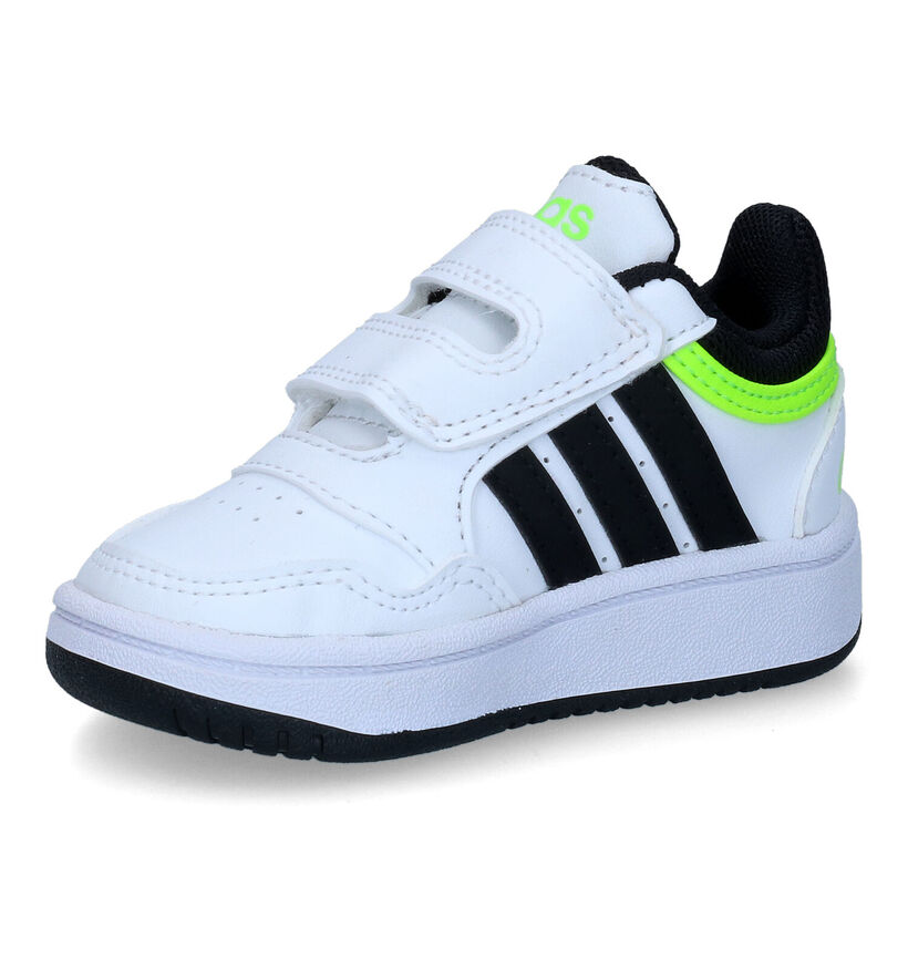 adidas Hoops 3.0 Baskets en Blanc pour garçons (301164) - pour semelles orthopédiques