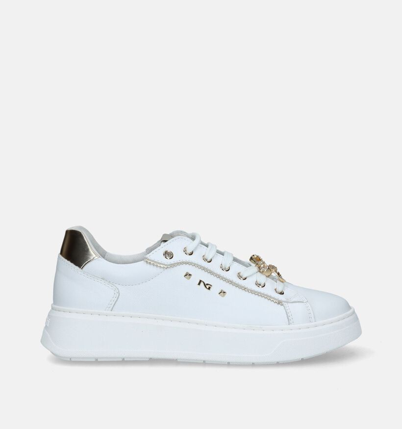 NeroGiardini Witte Sneakers voor dames (351914) - geschikt voor steunzolen
