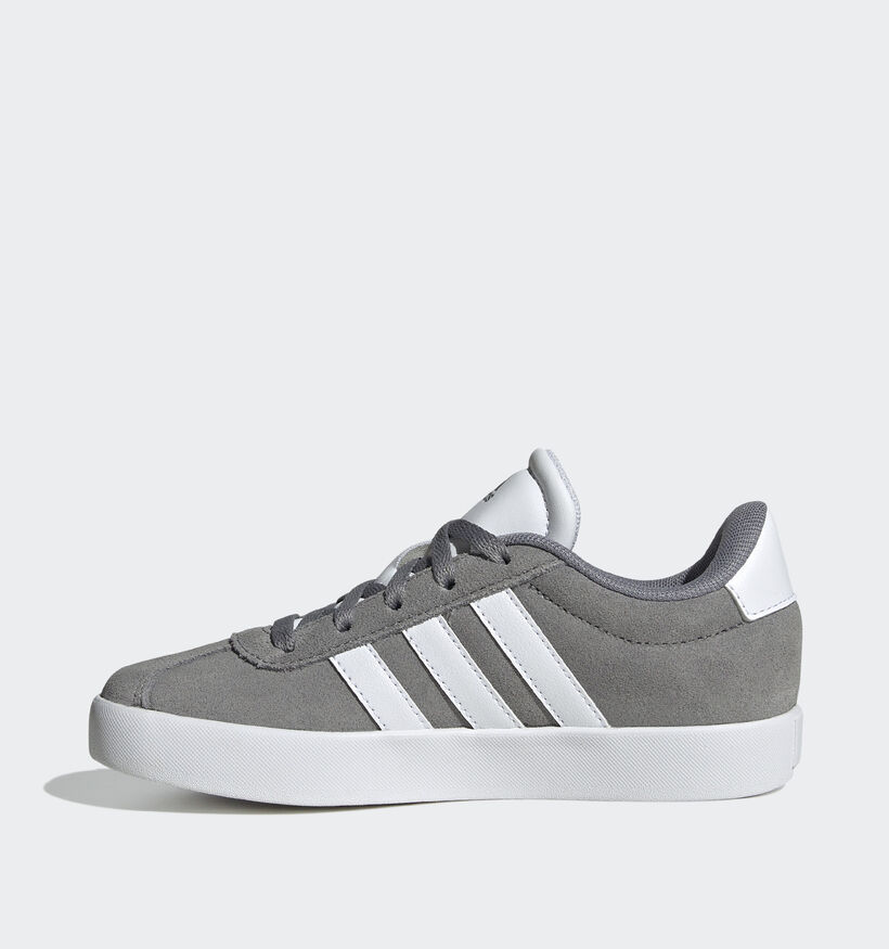 adidas VL Court 3.0 Witte/Groene Sneakers adidas VL Court 3.0 Donkergrijze Sneakers voor jongens, meisjes (366028) - geschikt voor steunzolen