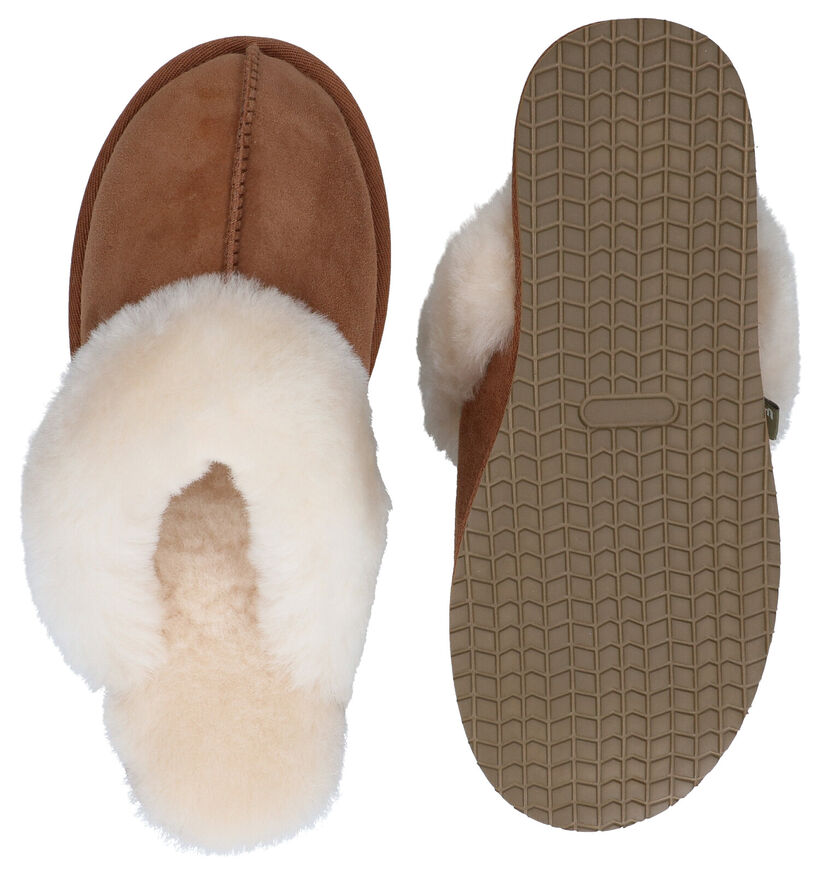 Bullboxer Cognac Pantoffels in wol (292876)