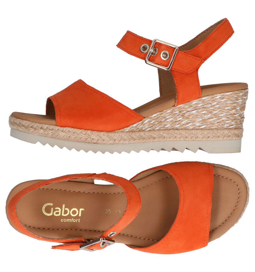 Gabor Oranje Sandalen in nubuck (288077)