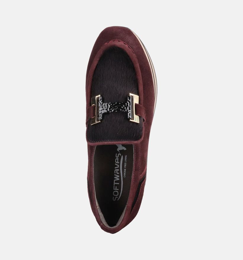 Softwaves Pony Amarone Bordeaux Instappers voor dames (380370) - geschikt voor steunzolen